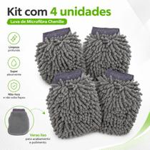 Kit Luva Microfibra Para Lavar Carro E Limpeza Doméstica luvas automotivas acessórios