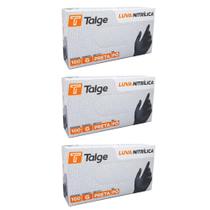 Kit Luva Nitrílica Talge Tam. G Sem Pó - 3 Caixas Com 100 Unidades Cada