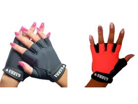 kit Luva Para Academia Meio Dedo Proteção Para Mão Treinos Musculação Ginastica