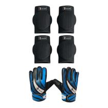 Kit Luva Para Goleiro, Joelheira E Cotoveleira Infantil