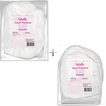 Kit Luva Plástica 100 Unidades + Bota Plástica 100 Unidades Kit Luva Plástica 100 Unidades + Bota Plástica 100 Unidades