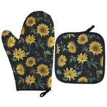 kit Luva Térmica com Pegador Girassol Cozinha Criativa kit Luva Térmica com Pegador Girassol Cozinha Criativa