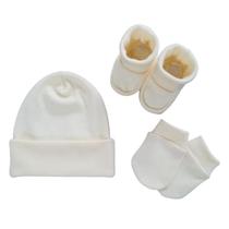 Kit Luva, touca, pantufa algodão enxoval unissex - Laluh Baby