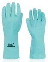 Kit Luva Volk Nitrilica Com Forro Verde Tam G 12Un