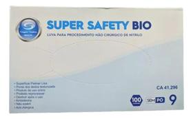 Kit Luvas Super Safety Nitrilo Azul Medical Com 10 Cartuchos