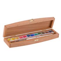 Kit Luxo Nevskaya White Nights Estojo Madeira com 12 Pastilhas Aquarela Kit Luxo Nevskaya White Nights Estojo Madeira com 12 Pastilhas Aquarela