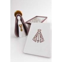 Kit Luxo Nossa Senhora Aparecida 11,5cm + Caixa Exclusiva ROSE