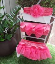 - Kit Luxo Paraiso Bebe Menina Calcinha + Top + Faixa Num 7664 - Kit Luxo Paraiso Bebe Menina Calcinha + Top + Faixa Num 7664