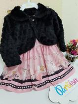 Kit Luxo Paraiso Moda Bebe Menina Vestido + Bolero Num 9227