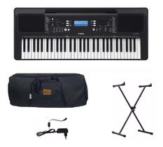 Kit Luxo Teclado Yamaha Arranjador PSR E373 Preto