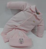 Kit Luxo Touca + Macacão Soft Bebê Menina Zafielo Ref 552 Kit Luxo Touca + Macacão Soft Bebê Menina Zafielo Ref 552