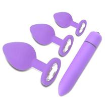 Kit LuxÚRia Capsula VibratÓRia E Plugs Meame Mpa1061 Roxo