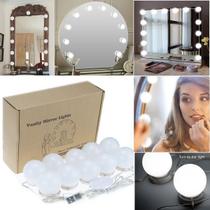 Kit Luz Camarim Maquiagem 10 Lâmpadas Arandela Led 3 Cores TIKTOK