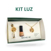 Kit LUZ - Colar e Bracelete Difusor Girassol + Óleo Essencial +Energia