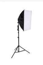 Kit Luz Contínua Soft Box 50 X 70 Soquete E27 Tripe 2M