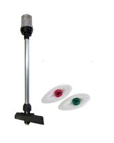 Kit Luz De Navegação Led Olho De Tubarão Branco Com Mastro Kit Luz De Navegação Led Olho De Tubarão Branco Com Mastro