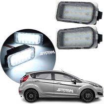 Kit Luz de Placa Ford New Fiesta ano 2013 2019 Par Lâmpadas Led Cor Branca Lanterna Traseira SE Style SEL Plus EcoBoost 1.5 Titanium novo para-choque