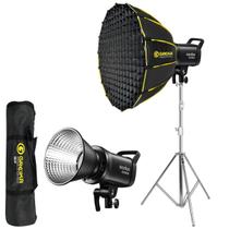 Kit Luz Led 75w Godox Sl60ii Bicolor + Softbox 90cm Grid + Tripé Inox
