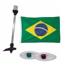 Kit Luz Mastro Alcançado 40cm Led Olho De Tubarão Bandeira Kit Luz Mastro Alcançado 40cm Led Olho De Tubarão Bandeira