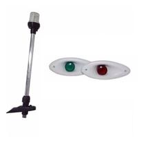 Kit Luz Mastro Alcançado 40cm Olho De Tubarão Branco Led Kit Luz Mastro Alcançado 40cm Olho De Tubarão Branco Led