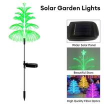 Kit Luz Solar de Fibra Óptica Para Enfeite de Jardim Gramado Ambiente Decorativo Ao Ar Livre