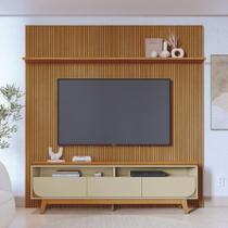 Kit Lyra Painel e Rack com Painel Cumaru/Opala
