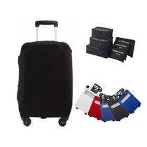 Kit M Organizador de Mala + Capa + 5 Tags básica Qualidade Cor:Vinho