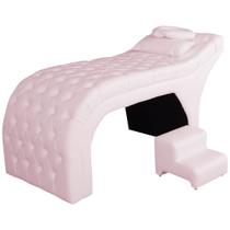 Kit Maca e Escada Para Massagem e Estética Corano Rosa Bebe - DL DECOR