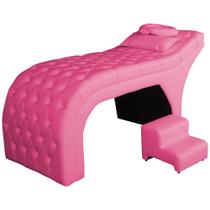 Kit Maca e Escada Para Massagem e Estética Corano Rosa Pink - DL DECOR