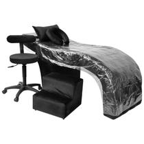 Kit Maca Estética Charme para Cílios + Mocho + Escada + Capa Veludo Cor:Veludo Preto