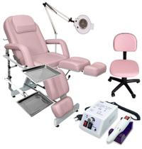 Kit Maca Podologia Bandejas Exaustor Mocho Micro Motor Fiscomed