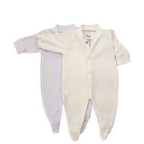 Kit Macacão 2 Peças Malha Canelada Bebê