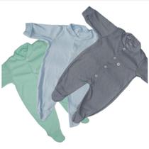 Kit Macacão 2 Peças Malha Canelada Bebê Kit Macacão 2 Peças Malha Canelada Bebê