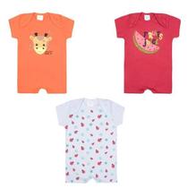 Kit Macacão Baby Chá Revelação Toque Macio 3 Itens