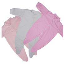 Kit Macacão Bebe 2 Peças Malha Canelada Menina e Menino Kit Macacão Bebe 2 Peças Malha Canelada Menina e Menino