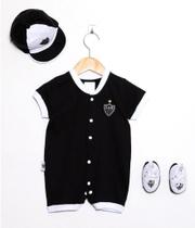 Kit Macacão Bebê Atlético MG 3 Peças