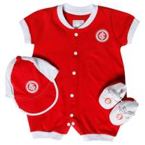 Kit Macacão Bebê Internacional 3 Peças Oficial Kit Macacão Bebê Internacional 3 Peças Oficial