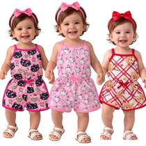 kit macacão bebe menina 2 peças batato promoção