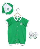 Kit Macacão Bebê Palmeiras 3 Peças Oficial Kit Macacão Bebê Palmeiras 3 Peças Oficial