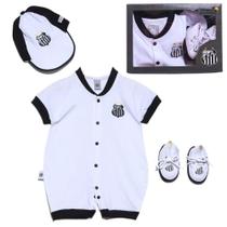 Kit Macacão Bebê Santos 3 Peças Revedor Kit Macacão Bebê Santos 3 Peças Revedor