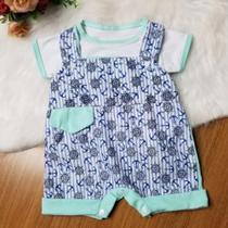 Kit Macacão curto e camiseta bebe menino para verão conjunto para bebê - Futukinhas baby