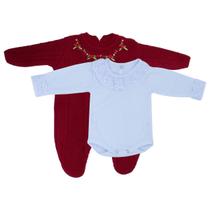 Kit Macacão Flowers e Body com Gola e Punho Bordado Kit Macacão Flowers e Body com Gola e Punho Bordado