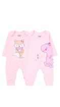 Kit Macacão Longo infantil em Suedine com Estampa Silk Dino Cute Coração Kit Macacão Longo infantil em Suedine com Estampa Silk Dino Cute Coração