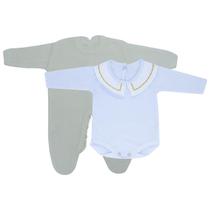 Kit Macacão Trança Off-White com Body Gola Bordada Gold Kit Macacão Trança Off-White com Body Gola Bordada Gold
