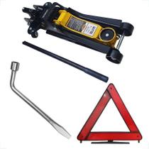 Kit Macaco 2,5 Ton Rebaixado Triângulo Chave Roda L 17 Kit Macaco 2,5 Ton Rebaixado Triângulo Chave Roda L 17