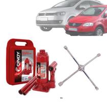 Kit macaco hidraulico 6t e chave de roda 17 19 21 23 cinoy