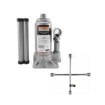 Kit Macaco Hidráulico Garrafa 6t e Chave Roda 4 Bocas