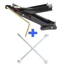 KIT Macaco Joelho Universal 600 Kg+ Chave de Roda Tipo Cruz