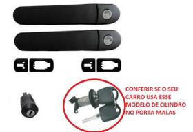 Kit maçaneta cilindro ignição porta malas com chave gol g3 pantográfica Kit maçaneta cilindro ignição porta malas com chave gol g3 pantográfica