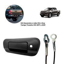 Kit Maçaneta e cabo Dir e Esq Tampa Traseira S10 2017 a 2021